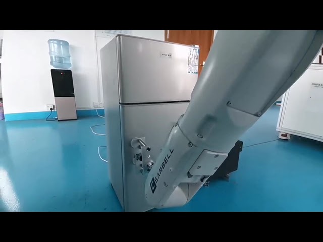 会社のビデオ について Robotic arm for refrigerator door durability test - continuously open and close